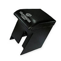 Підлокітник vw caddy 2004-2010 чорний з вишивкою (шкірозамінник) Автокомфорт