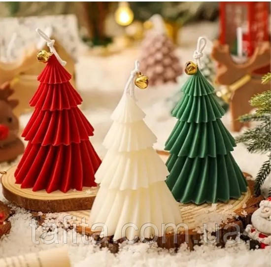 Силіконовий молд Ялинка 3д, фото 1