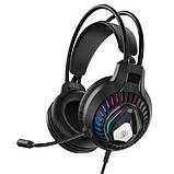 Навушники Celebrat GM-3 GAMING LED Black, фото 2