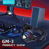 Навушники Celebrat GM-3 GAMING LED Black, фото 6