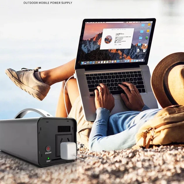 Портативна зарядна станція повербанк Power Station 220V/2xUSB, 68000 mAh 180W, фото 1