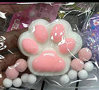 Игрушка антистресс лапка котика сквиш таба лапки