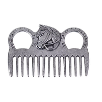 Кишеньковий металевий гребінець чоловічий для бороди, вусів та волосся CVB34