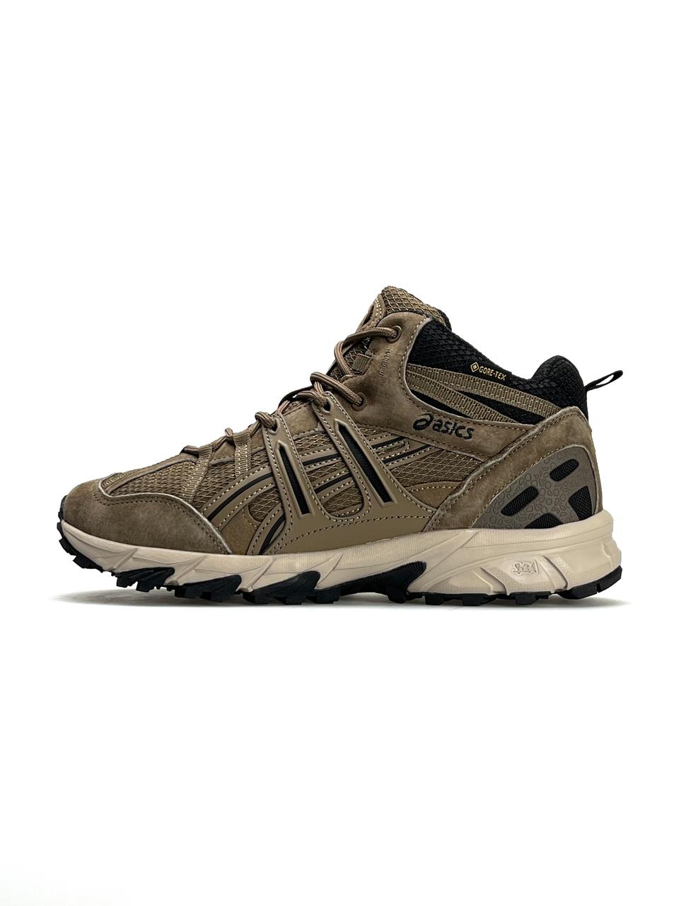 Чоловічі зимові кросівки на хутрі ASICS Gel-Sonoma 15-50 GTX High Brown Fur, черевики шкіра замша текстиль 41