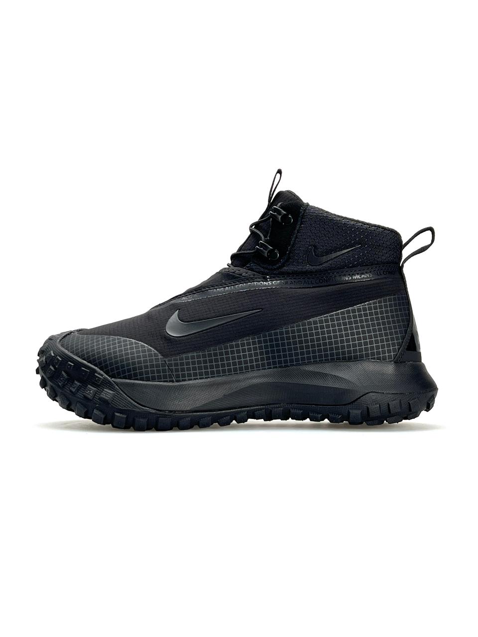 Чоловічі зимові кросівки на хутрі Nike ACG Mountain Fly Black Fur, черевики Нейлон текстиль-вдон. 44