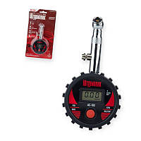 Манометр металевий електронний 7 атм рк-дисплей, led-підсвічування, блістер АС-102 Штурмовик