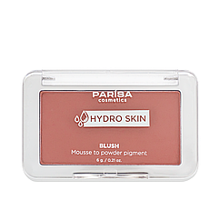 Рум'яна-мус Parisa Cosmetics Hydro Skin Blush Mousse to Powder Pigment сухі (PHB-04), 01 Soft rosey Рожево-коричневі
