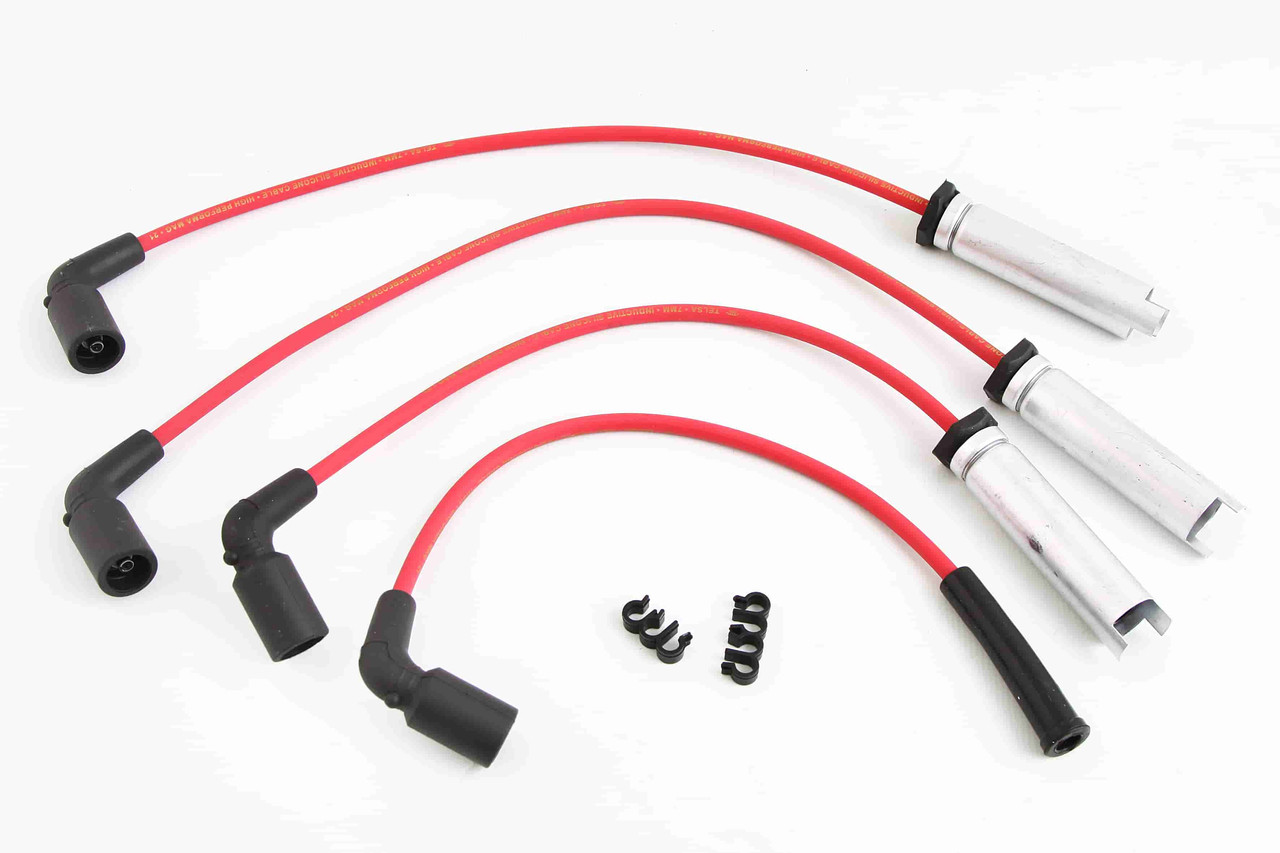 Дроти свічкові Lanos 1.5 з метал. ковпачками "Tesla" Silicone Inductive з індуктом, фото 1