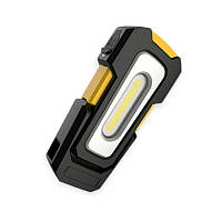 Ліхтар інспекційний багатофункціональний 1 cob 2w + 1w, акб, магніт, зачіп, usb заряд, обгум. QAP