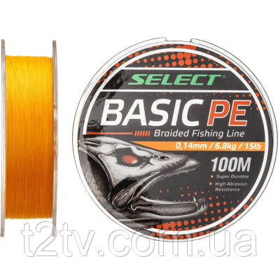 Шнур Select Basic PE 150m Помаранч 0.12mm 12lb/5.6kg (1870.27.72), фото 1