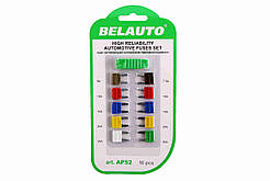 Запобіжники Євро Mini "BelAuto" 5-30 А (10 шт. + пинцет)