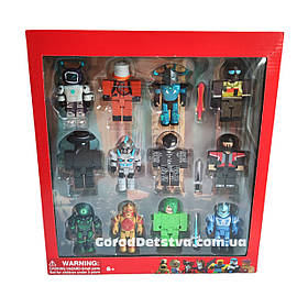 Набір фігурок Roblox 12 героїв фігурки Роблокс зі зброєю та аксесуарами Всесвіт пригод