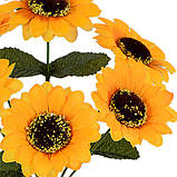 Штучні квіти букет соняшника, 27см, фото 2