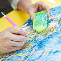 Алмазна мозаїка "Дівчина з півоніями" 40х50 см [tsi253030-TSI], фото 2