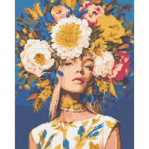 Алмазна мозаїка "Дівчина у гортензіях" 40х50 см [tsi253023-TSI], фото 1