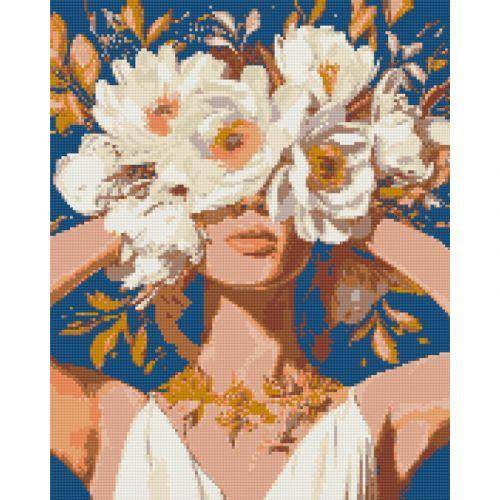 Алмазна мозаїка "Дівчина з півоніями" 40х50 см [tsi253030-TSI], фото 1