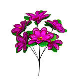 Штучні квіти букет клематис із зеленою підставкою, 34см, фото 2