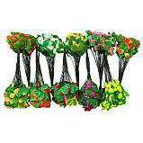 Штучні квіти букет клематис із зеленою підставкою, 34см, фото 3