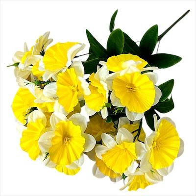 Штучні квіти букет нарциси Хмарка, 48см, фото 1