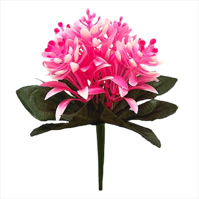 Штучна квіті букет бордюрна пластикова півонія-шишка, 18 см, фото 1