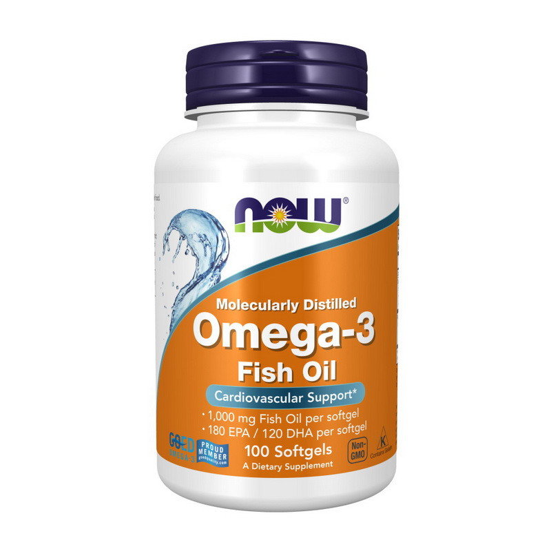 Жирні кислоти NOW Omega-3 100 softgels
