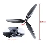 Лопаті HQProp GF7040 3 blade prop (4 шт), фото 5
