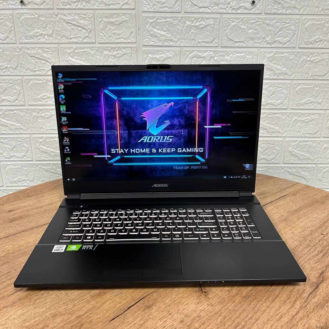 Б/в Ігровий ноутбук Б-клас Gigabyte Aorus 7 KB 17.3" 1920x1080| i7-10750H| 16GB RAM| 512GB SSD| RTX 2060 6GB
