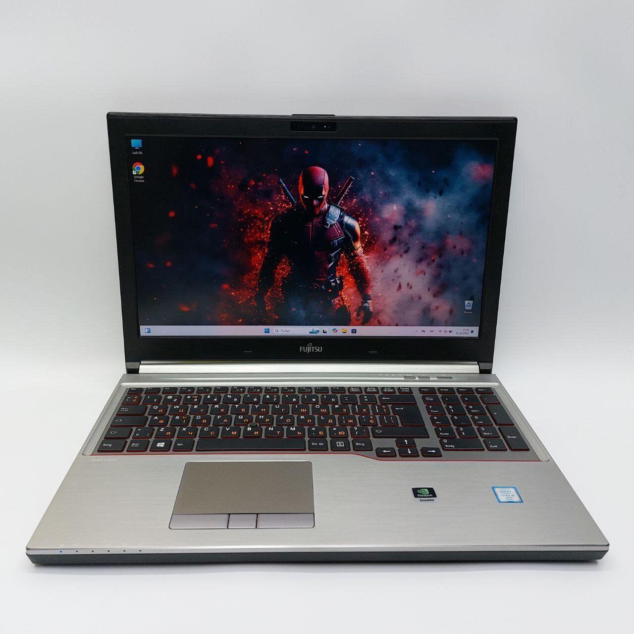 Б/в Ноутбук Б-клас Fujitsu Celsius H760 15.6" 1920x1080| Core i5-6440HQ| 32 GB RAM| 512 GB SSD| Quadro M600M 2GB