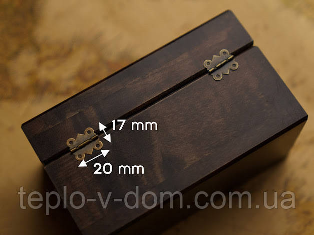 Петля. Колір "стара латунь". Фіксатор. 20х17мм