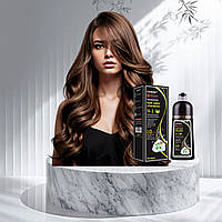 Шампунь краска для волос шоколадного цвета 4в1 (закрашивает седину)