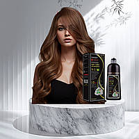 Шампунь краска для волос каштаново-коричневая 4 в 1 (закрашивает седину)