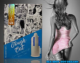 Презерватив із шипами Кіт Джо приємно стимулювати потаємні зони партнераші