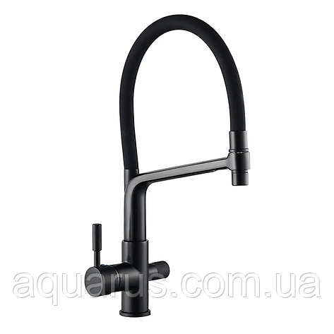 Кухонний змішувач на дві води MIXXUS PREMIUM BAROLO 021 (BLACK) (MI5927), фото 1