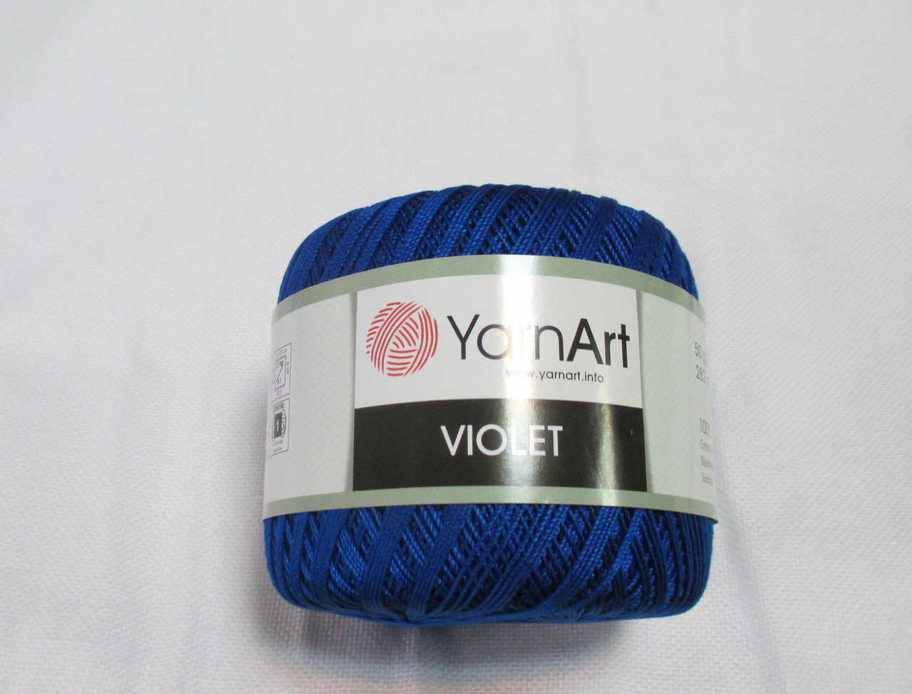 Пряжа нитка для в'язання Violet YarnArt 100% бавовна синій № 4915