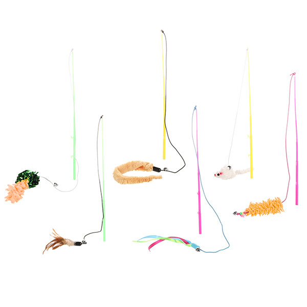 Flamingo Fishing-Rod ФЛАМІНГО вудка дражнилка з іграшкою, іграшка для котів