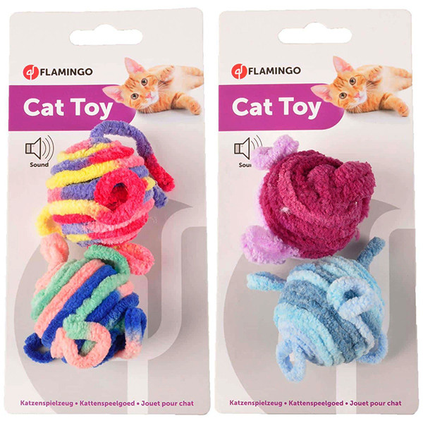 Flamingo Woolen Balls ФЛАМІНГО ВОВНЯНИ М’ЯЧІ іграшка для котів