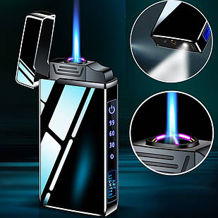 Електроімпульсна запальничка usb + форсунка + ліхтарик в подарунковому пакованні US-635