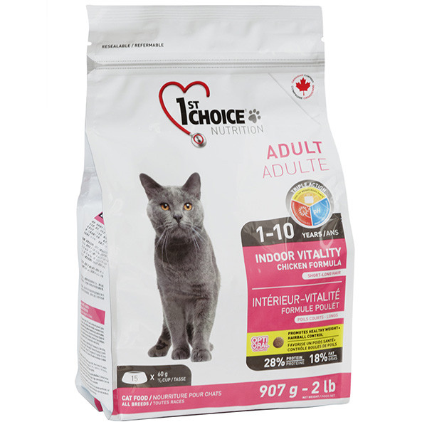 1st Choice Adult Indoor Vitality Chicken ФЕСТ ЧОЙС КУРКА ВІТАЛІТІ сухий суперпреміум корм для котів