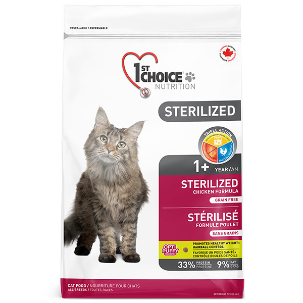 1st Choice Sterilized Chicken ФЕСТ ЧОЙС СТЕРІЛАЙЗИД КУРКА сухий суперпреміум корм для стерилізованих котів