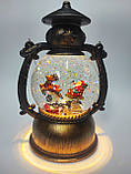 Снігова куля/новорічна скляна куля зі снігом і сніговиком Музичний ліхтар зі снігом нічник із підсвіткою, фото 8