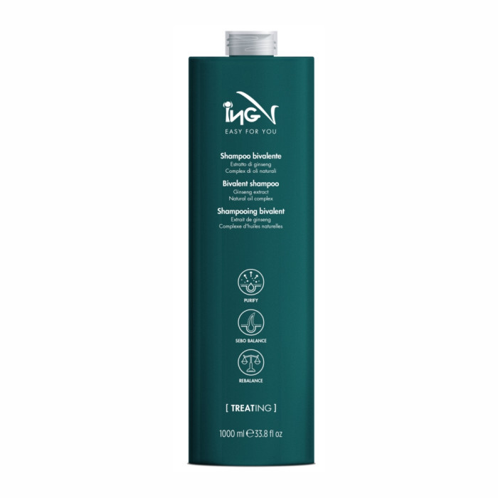 Бівалентний шампунь проти лупи для жирної шкіри голови ING Treating Bivalent Shampoo 1000 мл