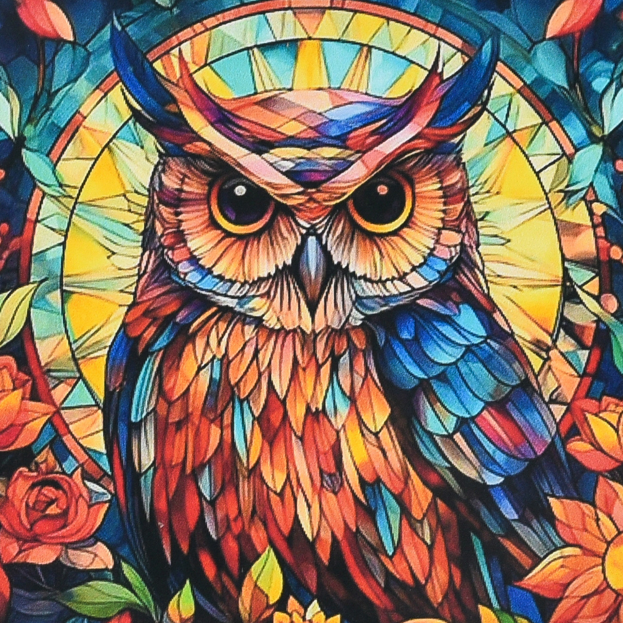 Алмазна мозаїка Вітраж DEEX16281 Вітражна мудрість 30х30см. Strateg, на підрамнику