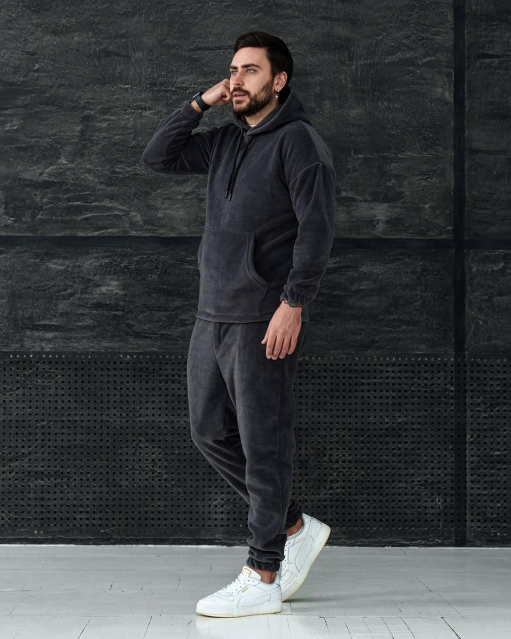 Спортивний костюм на флісі теплий зимовий CROSS | Костюм спортивний чоловічий полар ЛЮКС якості, фото 1