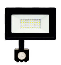 Світлодіодний прожектор з датчиком руху S6 30W 6200K IP65 (S6-SMD-30-Slim-S), фото 3