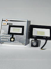 Світлодіодний прожектор з датчиком руху S6 30W 6200K IP65 (S6-SMD-30-Slim-S), фото 4