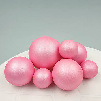 Шоколадні сфери Яскраво-рожеві перламутрові — 7 шт.