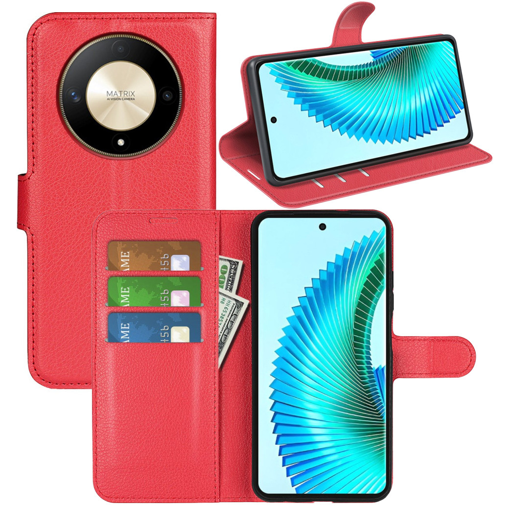Чохол-книжка Litchie Wallet для Honor Magic 6 Lite 5G / X9b 5G Red, фото 1