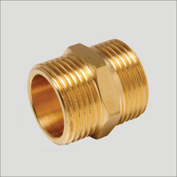 Ніпель 3/8"х3/8" НН латунний, фото 1