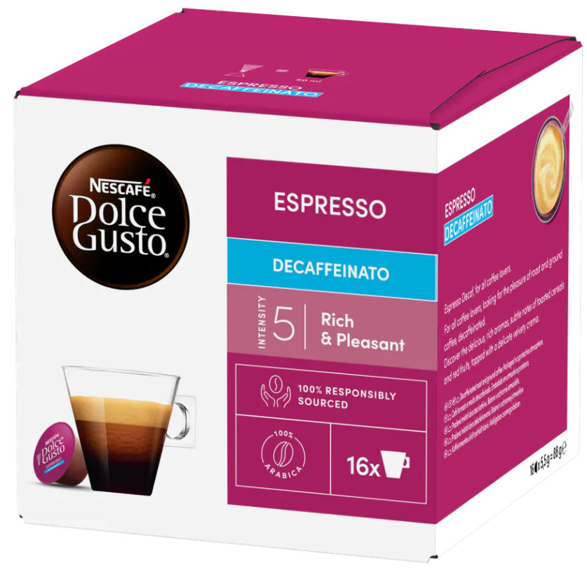 Кава в капсулах Dolce Gusto Espresso Decaffeinato — Кава в капсулах Дольче Густо