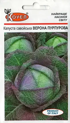 Капуста савойська Верона пурпурова 0,5 г ТМ Коуел